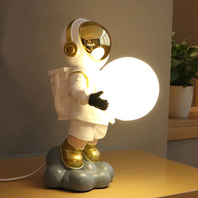 現代的なクリエイティブ宇宙飛行士PC樹脂LEDテーブルランプ ベッドルーム用 