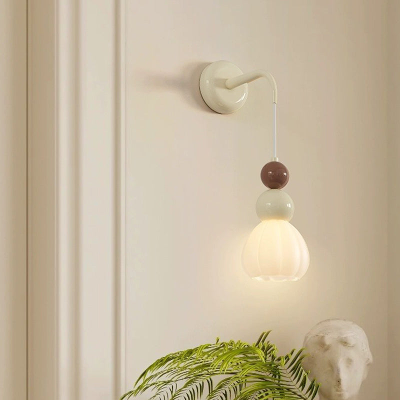 Moderne minimalistische Kugel Metall Glas 1-Licht Wandleuchte für das Schlafzimmer 