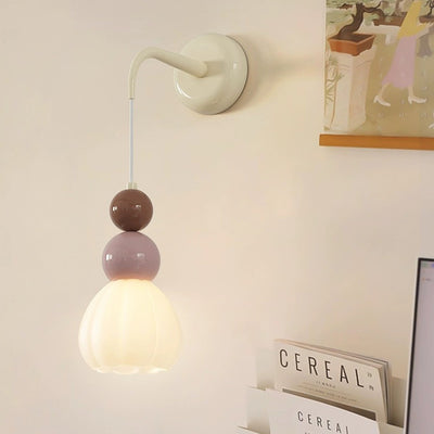 Moderne minimalistische Kugel Metall Glas 1-Licht Wandleuchte für das Schlafzimmer 