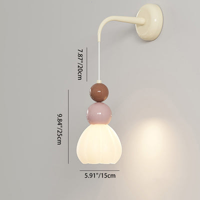 Moderne minimalistische Kugel Metall Glas 1-Licht Wandleuchte für das Schlafzimmer 