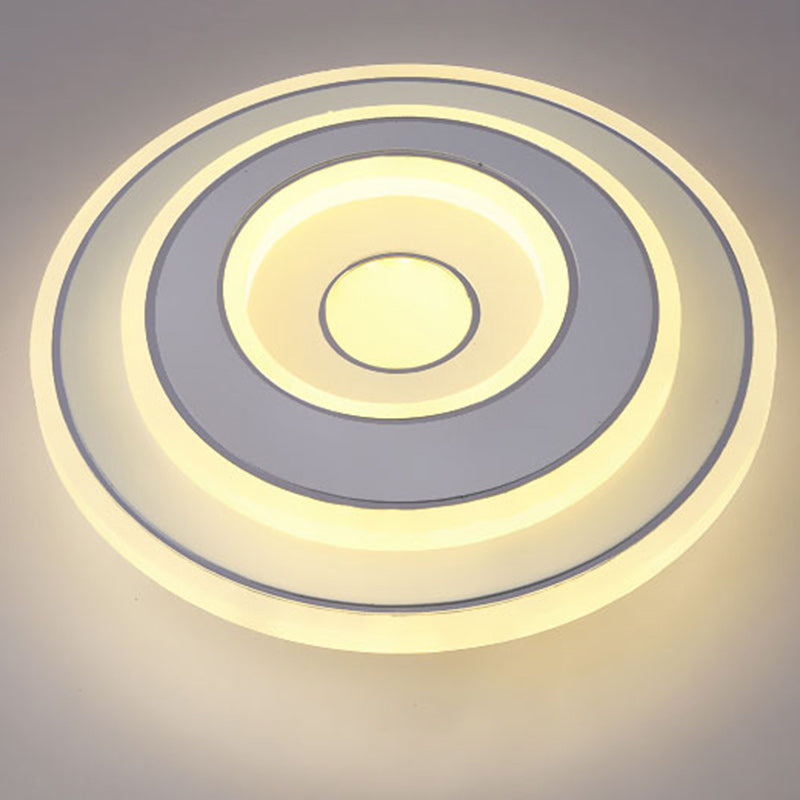Plafonnier LED carré en fer et acrylique minimaliste moderne pour chambre 