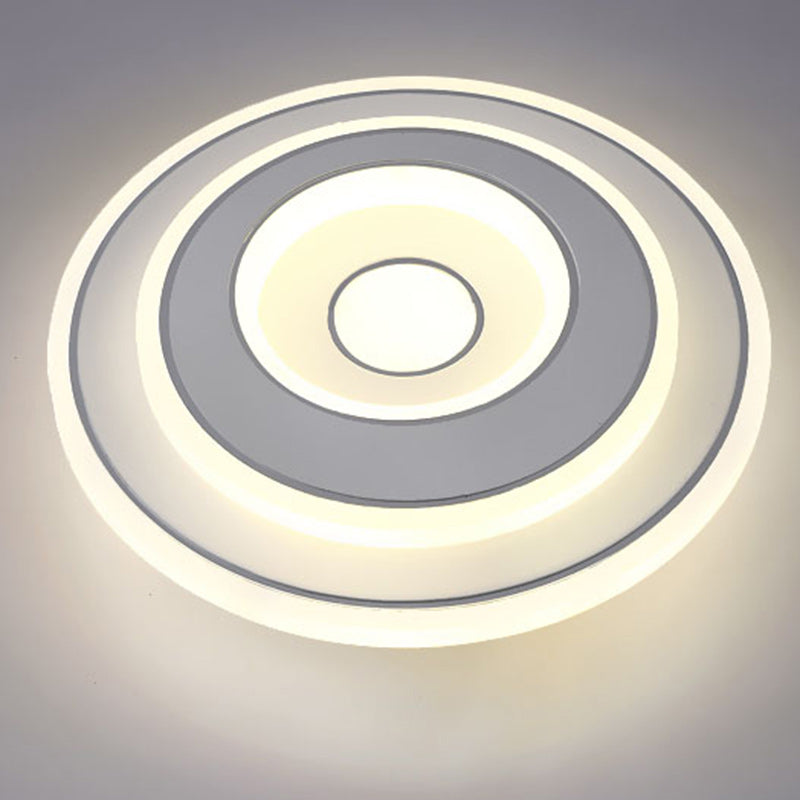 Plafonnier LED carré en fer et acrylique minimaliste moderne pour chambre 