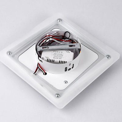 Plafonnier LED carré en fer et acrylique minimaliste moderne pour chambre 