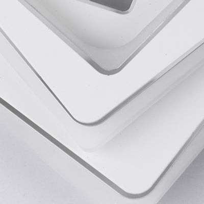 Plafonnier LED carré en fer et acrylique minimaliste moderne pour chambre 