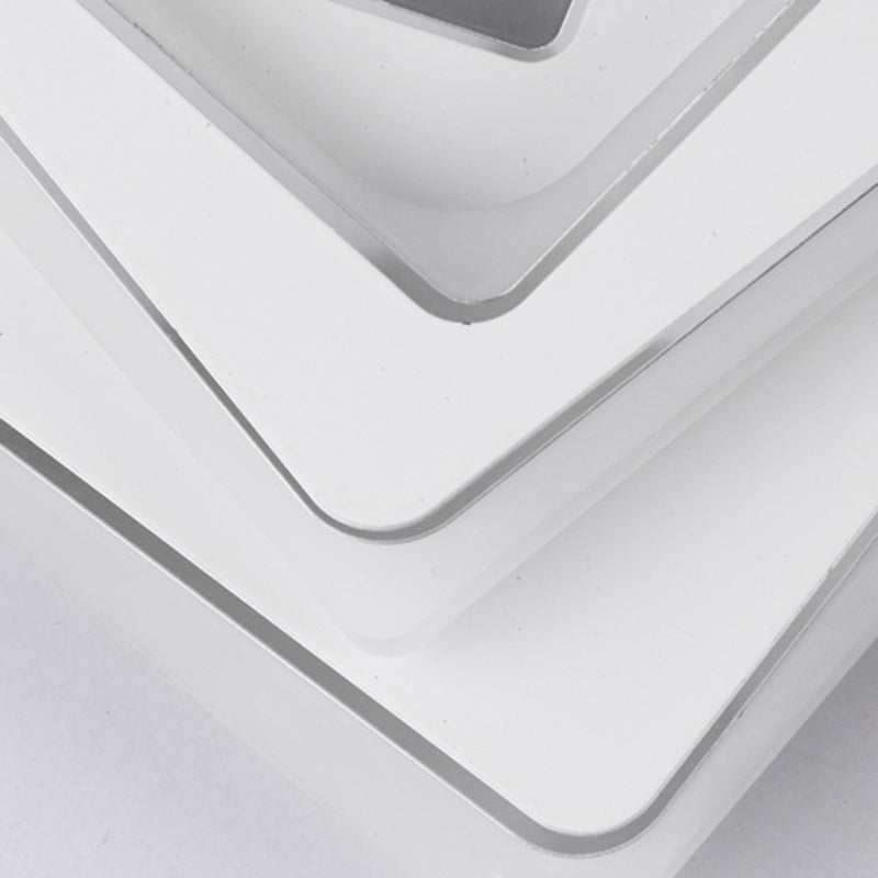 Plafonnier LED carré en fer et acrylique minimaliste moderne pour chambre 