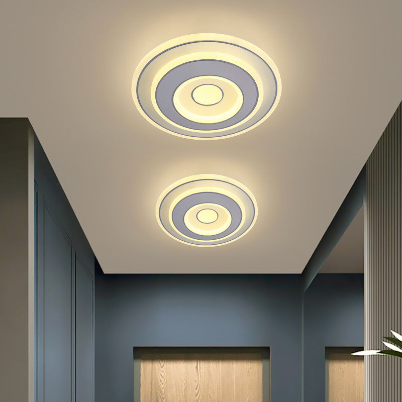 Plafonnier LED carré en fer et acrylique minimaliste moderne pour chambre 