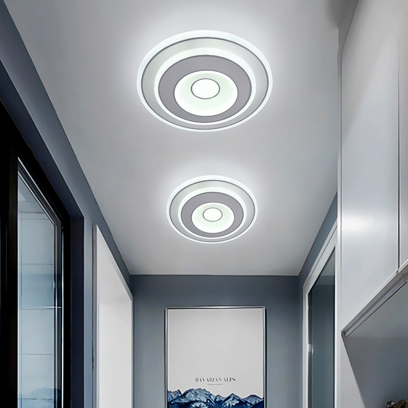 Plafonnier LED carré en fer et acrylique minimaliste moderne pour chambre 