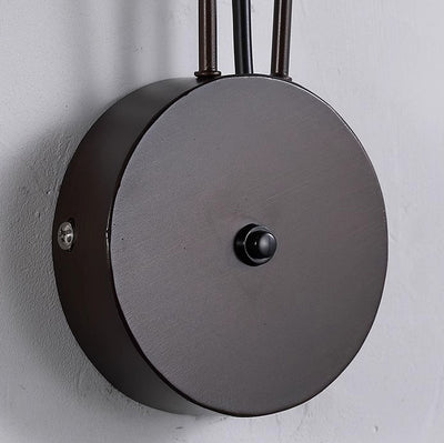 Traditional Rustic Dome Iron 1-Light Wall Sconce Lamp For Bedroom