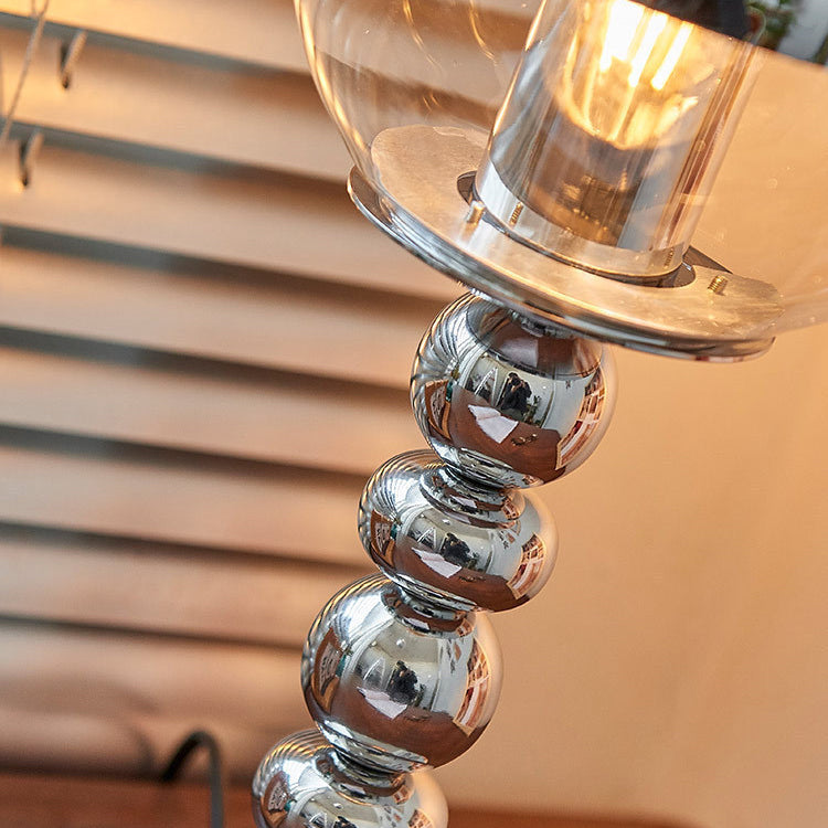 Contemporary Scandinavian Globe Metal Glass 1-Light Pendant Light For Bedroom