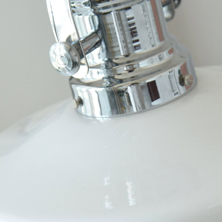 Moderne Mid-Century Kegel Eisen Glas 1-Licht Pendelleuchte für das Wohnzimmer 