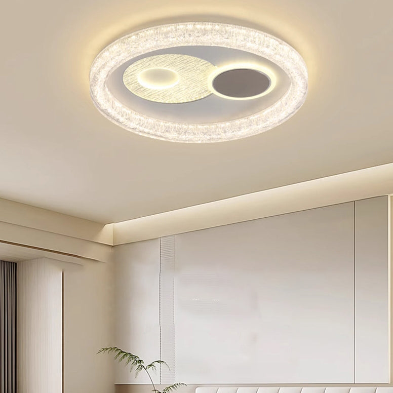 Moderne eklektische runde Eisen-PE-LED-Deckenleuchte für das Schlafzimmer 