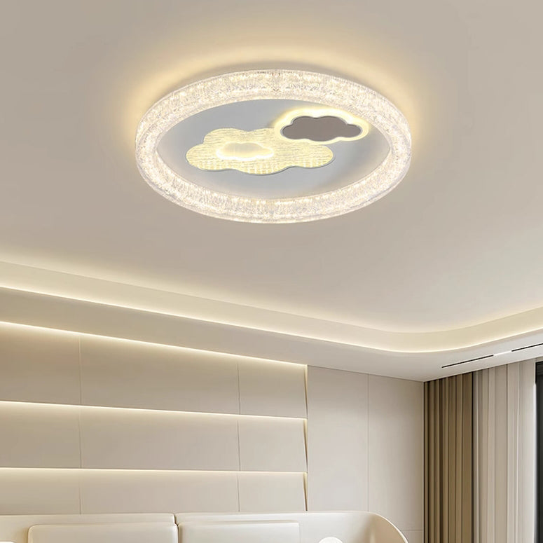 Moderne eklektische runde Eisen-PE-LED-Deckenleuchte für das Schlafzimmer 
