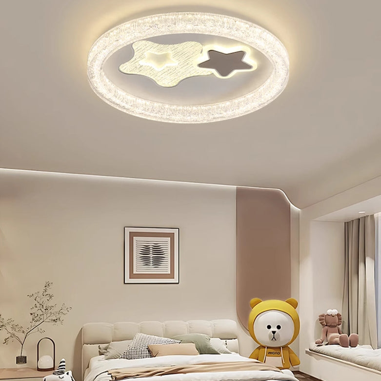 Moderne eklektische runde Eisen-PE-LED-Deckenleuchte für das Schlafzimmer 