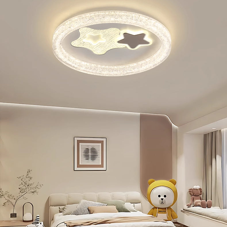 Moderne eklektische runde Eisen-PE-LED-Deckenleuchte für das Schlafzimmer 