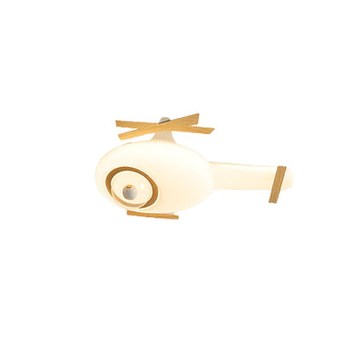 Lustre à LED monté au plafond en acrylique et fer pour chambre d'enfants créative contemporaine avec hélicoptère 