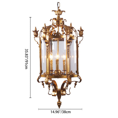 Modern Luxury Cylinder Iron Glass 3-Light Pendant Light For Hallway