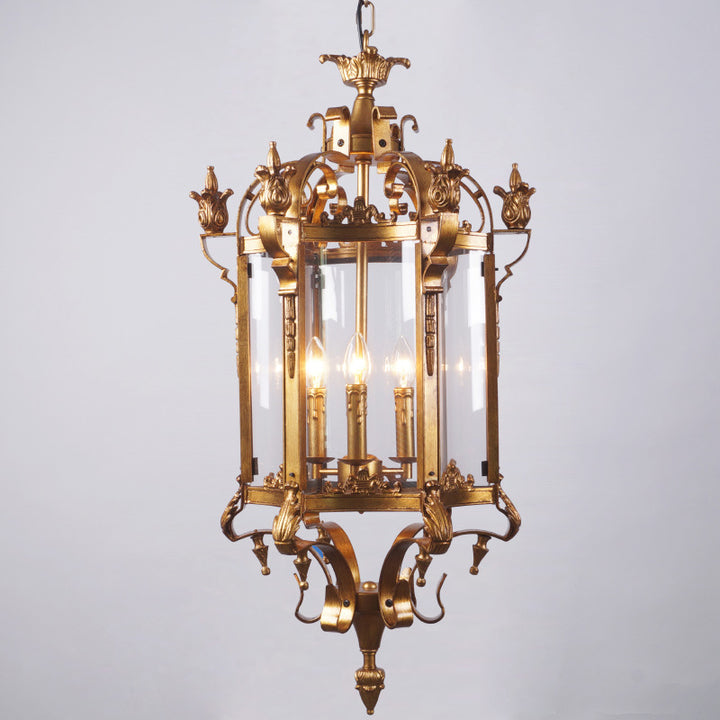 Modern Luxury Cylinder Iron Glass 3-Light Pendant Light For Hallway
