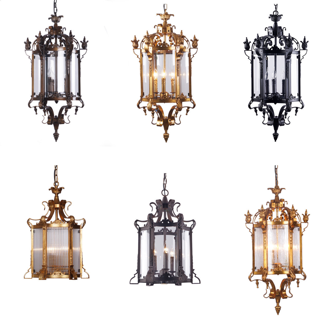 Modern Luxury Cylinder Iron Glass 3-Light Pendant Light For Hallway