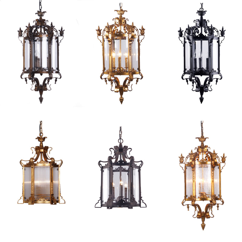 Modern Luxury Cylinder Iron Glass 3-Light Pendant Light For Hallway