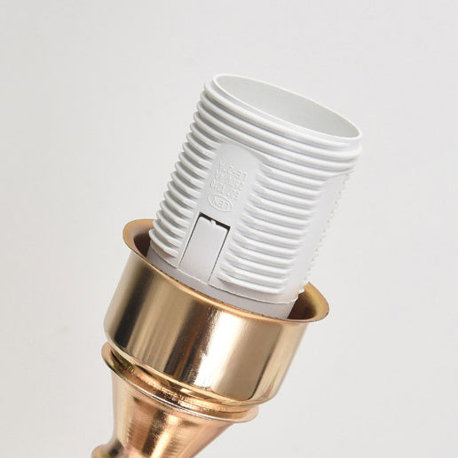 Traditional European Cone Lampshade Aluminum Crystal 1-Light Table Lamp For Bedroom