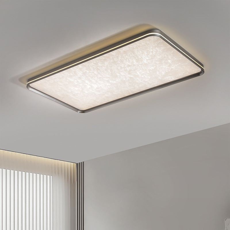 Plafonnier LED moderne minimaliste rectangulaire en aluminium, fer et acrylique pour salon 