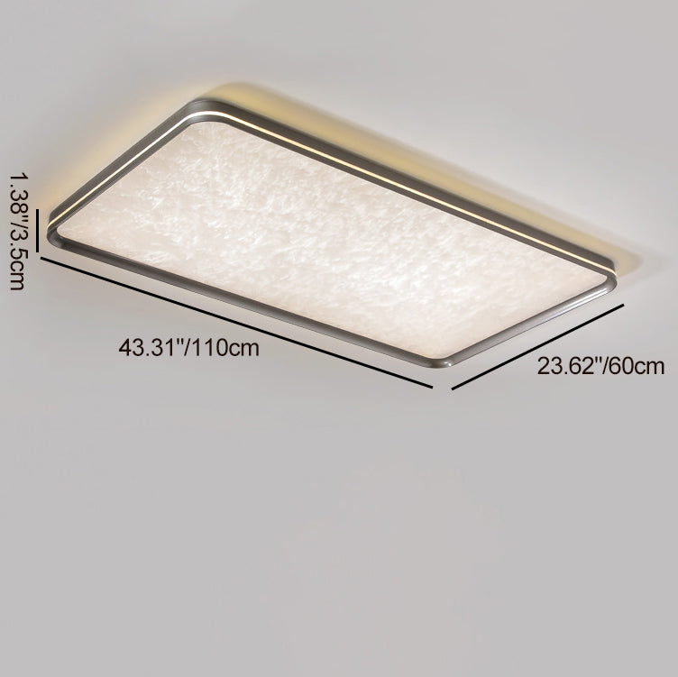 Plafonnier LED moderne minimaliste rectangulaire en aluminium, fer et acrylique pour salon 
