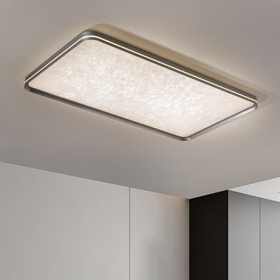 Plafonnier LED moderne minimaliste rectangulaire en aluminium, fer et acrylique pour salon 