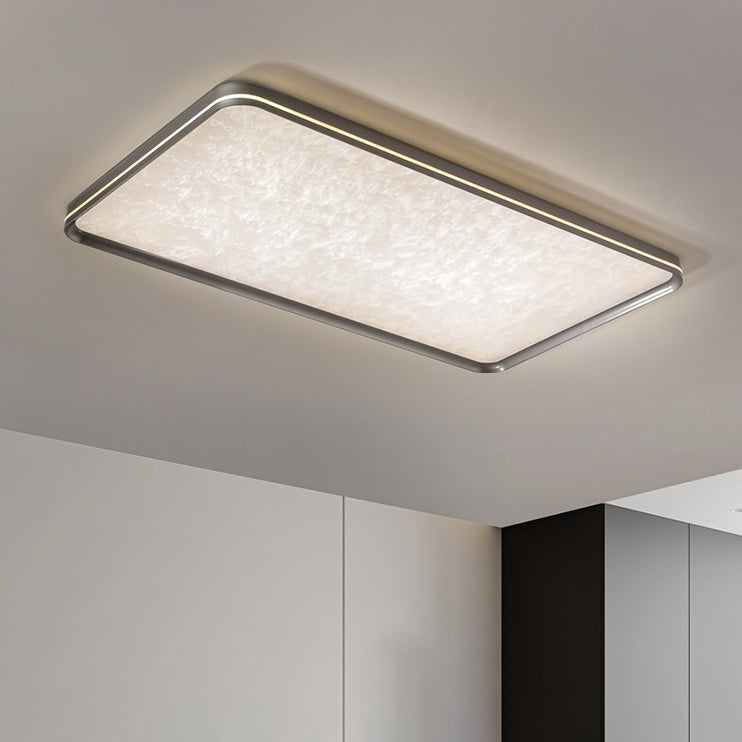 Plafonnier LED moderne minimaliste rectangulaire en aluminium, fer et acrylique pour salon 