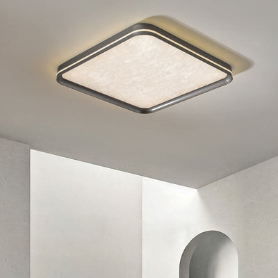 Plafonnier LED moderne minimaliste rectangulaire en aluminium, fer et acrylique pour salon 