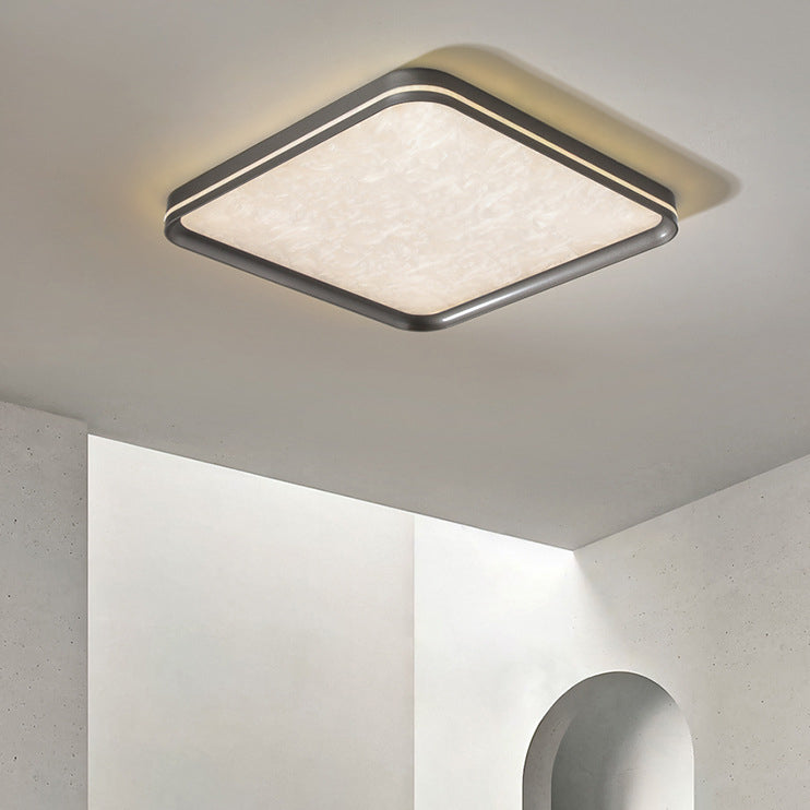 Plafonnier LED moderne minimaliste rectangulaire en aluminium, fer et acrylique pour salon 
