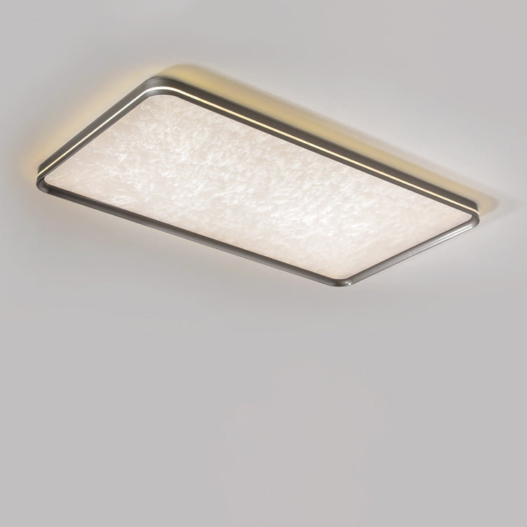 Plafonnier LED moderne minimaliste rectangulaire en aluminium, fer et acrylique pour salon 