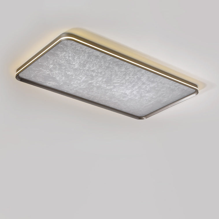Plafonnier LED moderne minimaliste rectangulaire en aluminium, fer et acrylique pour salon 