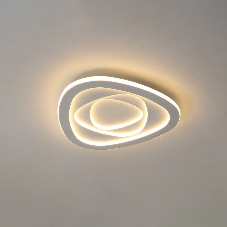 Modern Simplicity Triangle Aluminum PC LED Flush Mount Ceiling Light For Bedroom