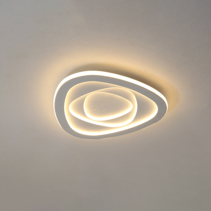 Modern Simplicity Triangle Aluminum PC LED Flush Mount Ceiling Light For Bedroom