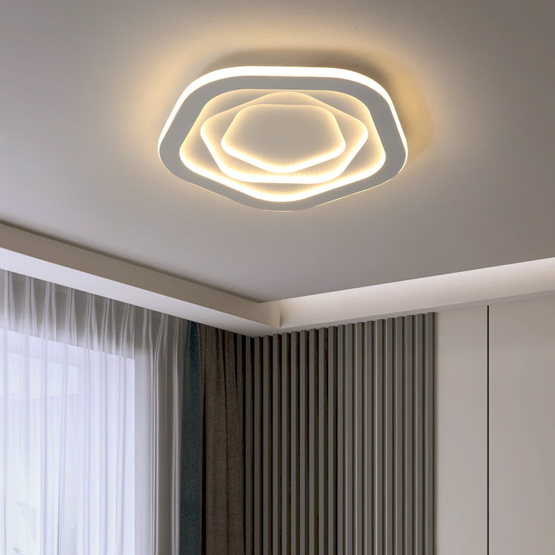Modern Simplicity Triangle Aluminum PC LED Flush Mount Ceiling Light For Bedroom