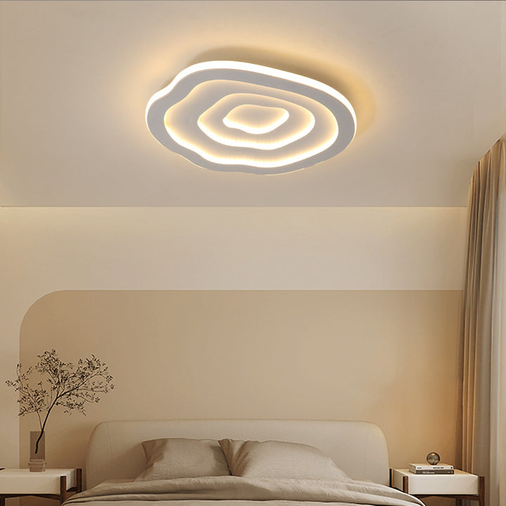 Modern Simplicity Triangle Aluminum PC LED Flush Mount Ceiling Light For Bedroom