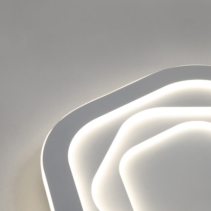 Modern Simplicity Triangle Aluminum PC LED Flush Mount Ceiling Light For Bedroom