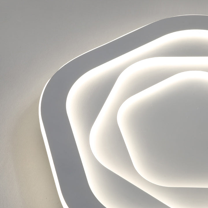 Modern Simplicity Triangle Aluminum PC LED Flush Mount Ceiling Light For Bedroom