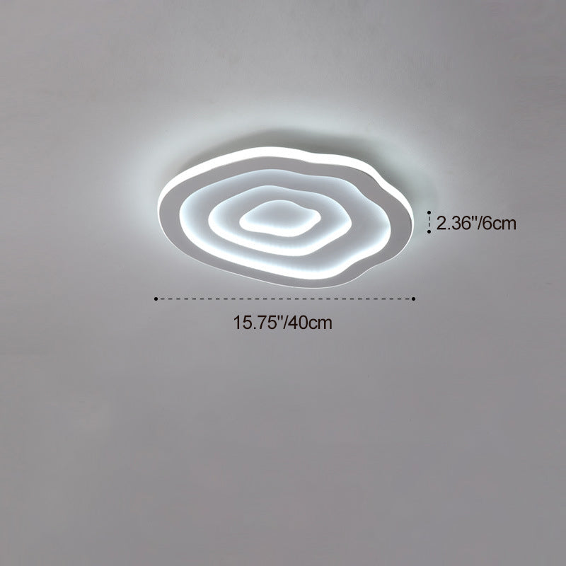 Modern Simplicity Triangle Aluminum PC LED Flush Mount Ceiling Light For Bedroom