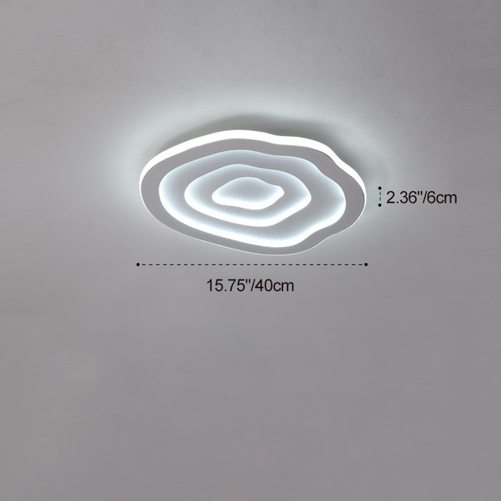 Modern Simplicity Triangle Aluminum PC LED Flush Mount Ceiling Light For Bedroom