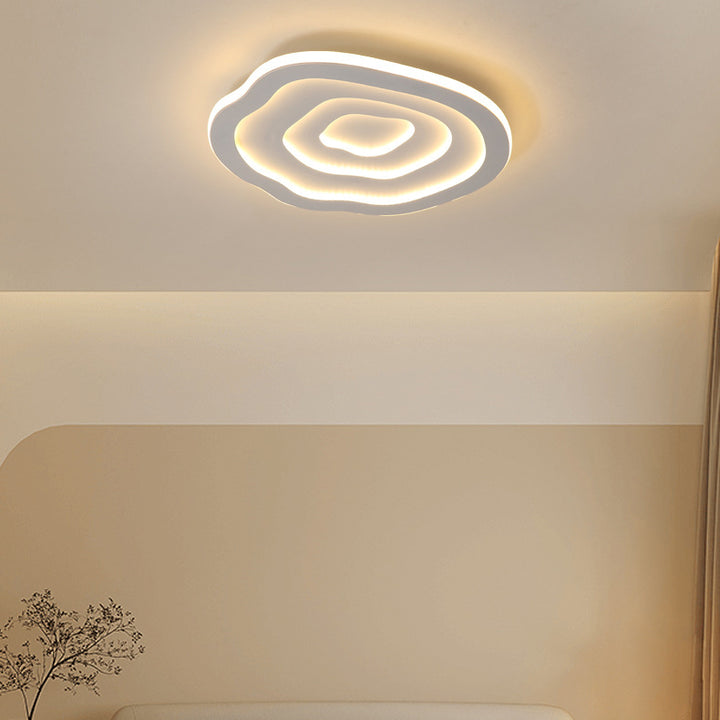 Modern Simplicity Triangle Aluminum PC LED Flush Mount Ceiling Light For Bedroom