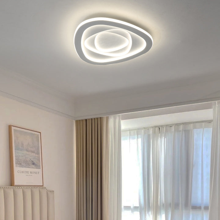 Modern Simplicity Triangle Aluminum PC LED Flush Mount Ceiling Light For Bedroom