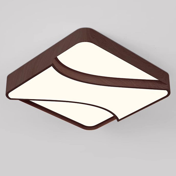 Plafonnier LED carré en acrylique et métal scandinave contemporain pour chambre 