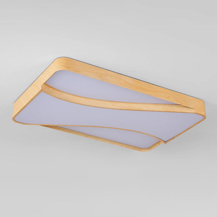 Plafonnier LED carré en acrylique et métal scandinave contemporain pour chambre 