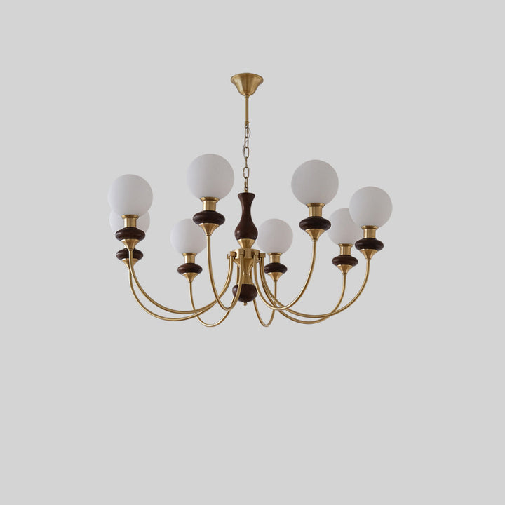 Traditioneller französischer Globus Eisen Eschenholz Glas 3/6/8 Licht Kronleuchter für Wohnzimmer 