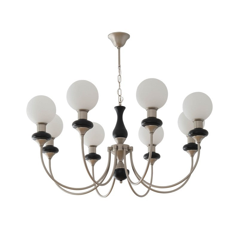Traditioneller französischer Globus Eisen Eschenholz Glas 3/6/8 Licht Kronleuchter für Wohnzimmer 