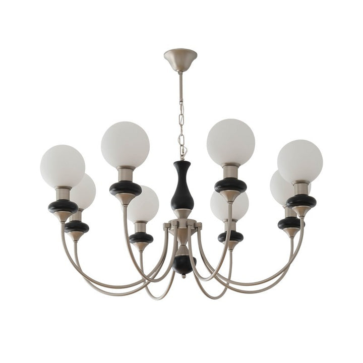 Traditioneller französischer Globus Eisen Eschenholz Glas 3/6/8 Licht Kronleuchter für Wohnzimmer 