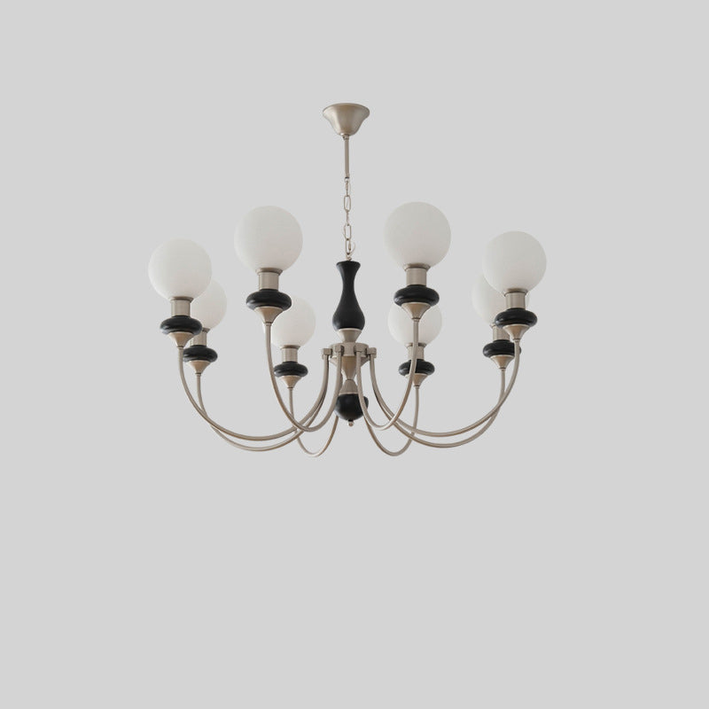 Traditioneller französischer Globus Eisen Eschenholz Glas 3/6/8 Licht Kronleuchter für Wohnzimmer 