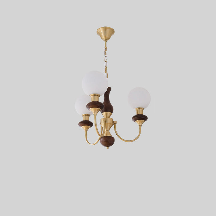 Traditioneller französischer Globus Eisen Eschenholz Glas 3/6/8 Licht Kronleuchter für Wohnzimmer 