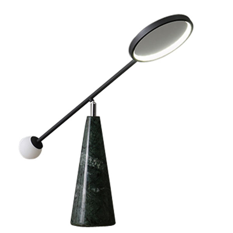 Contemporary Scandinavian Cone Metal Glass Silicone LED Table Lamp For Bedroom